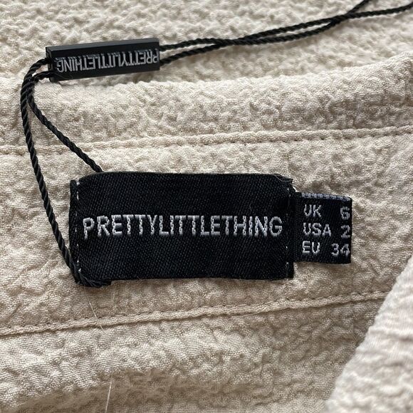 NWOTS pretty little thing cream ruched button down top - Picture 11 of 12
